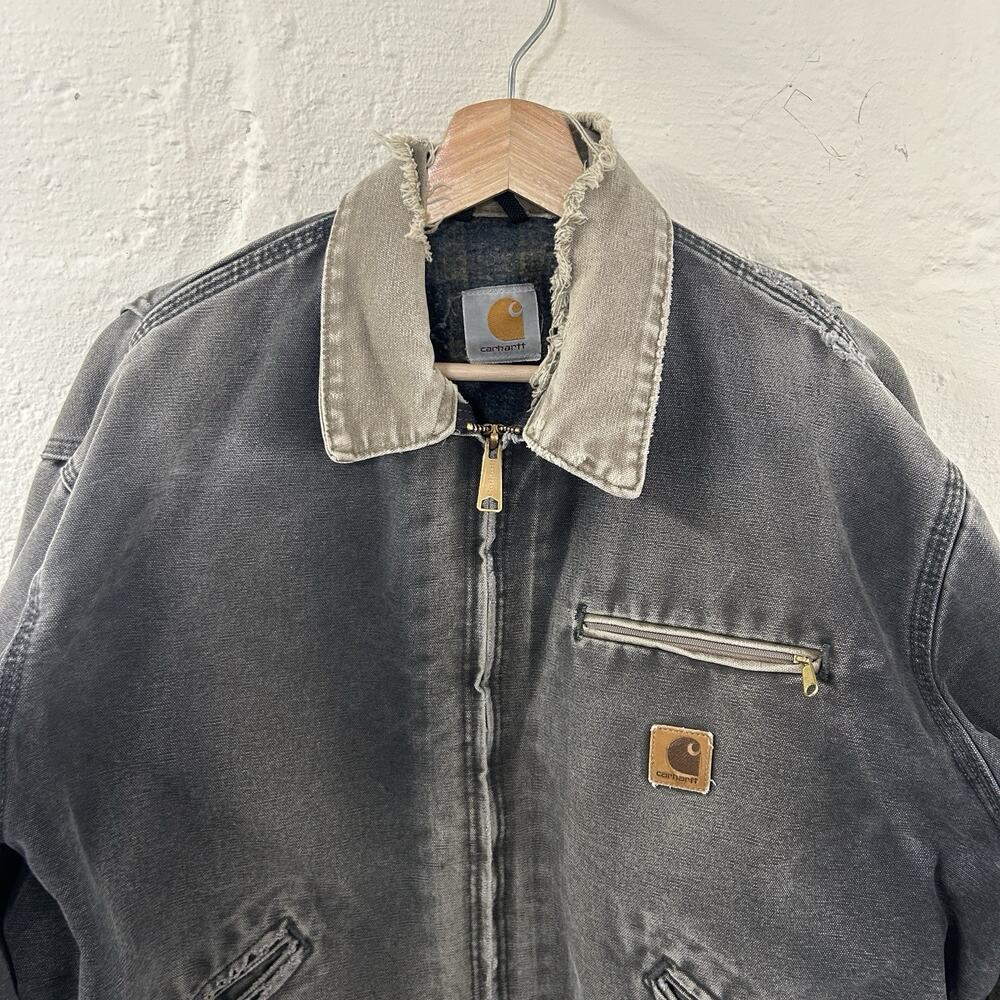Vintage Carhartt Blanket-Lined Detroit Jacket “Petrol” J97 - Picture 3 of 16